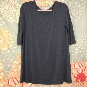 Reborn J Gray Grey Drapey Tunic Top Small
